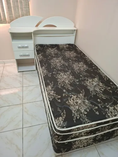 Cama box solteiro com cabeçeira