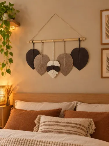 Painel de Macramé Modelo Grande Para Quarto Sala 