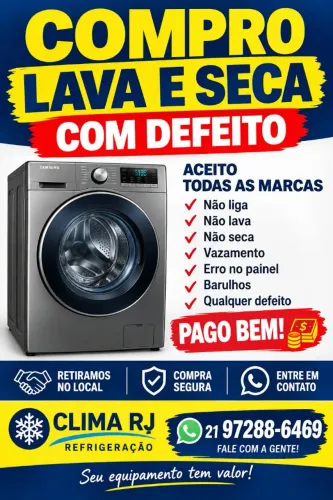 Lava e seca com defeito