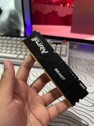 Memória Ram Ddr5 - 16Gb 5200Mhz Kingston Fury - Aceito cartão e Entrego 