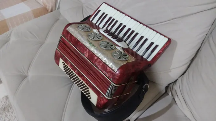 ACORDEON SANFONA UNIVERSAL 80 BX AFINADA E TOP DEMAIS DE SOM 