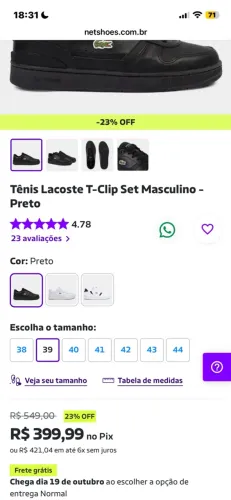 Tênis Lacoste original