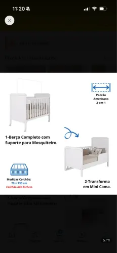 Jogo de quarto bebê completo
