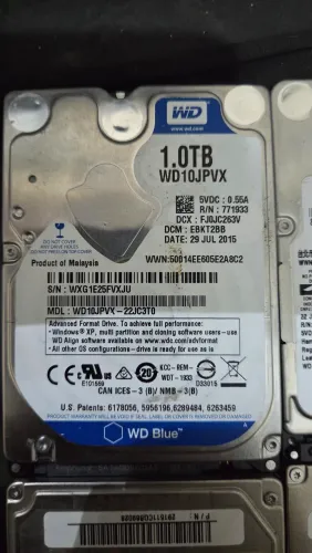 HD 2,5 Notebook 1tb, 500 gb, 160gb