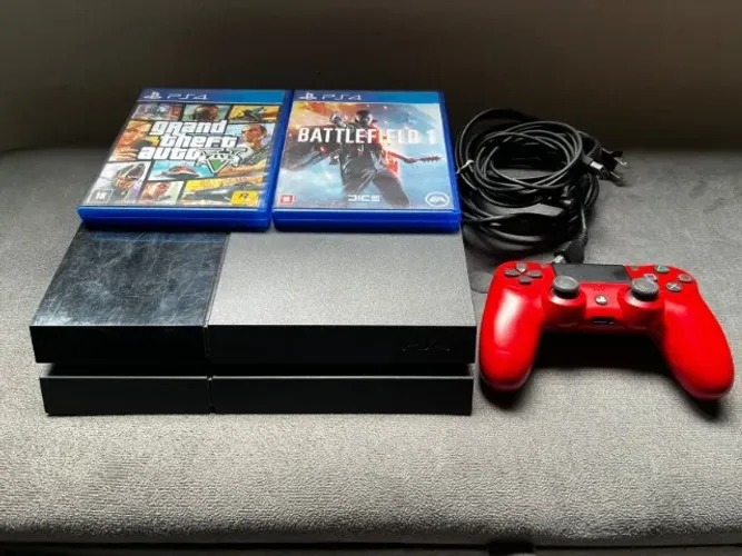 PS4 500GB SSD + 2 Jogos + Controle - Uberlândia