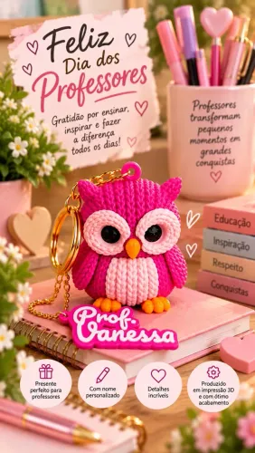 Chaveiro personalizado - Dia dos professores