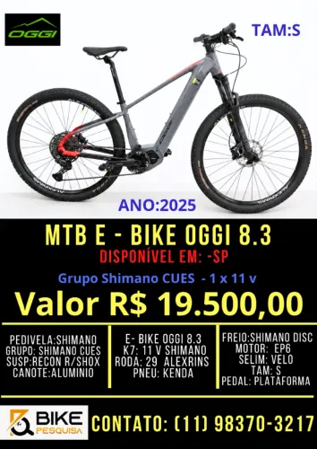 E- bike Oggi 8.3 - Ótima Opção para o dia das Mães...