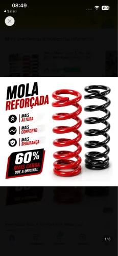Mola reforçada 40% - monoshock bros 125 150 160