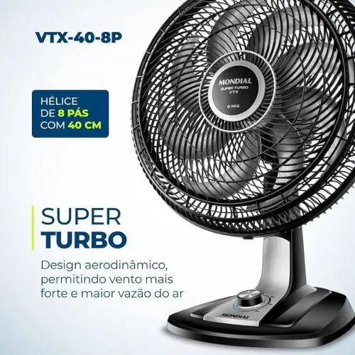 Ventilador Mondial 220V VTX-40 8P 3 velocidades