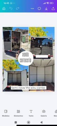 Carroceria Baú em Perfeito Estado - Placa Mercosul - Usada pouquíssimas vezes - Única dona