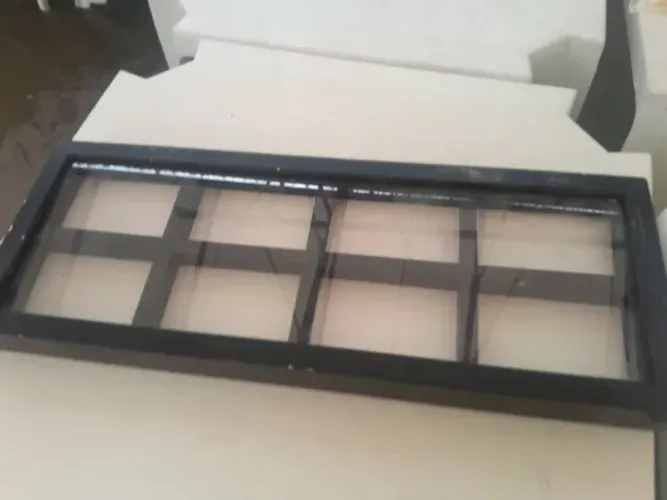 Quadro Nicho Preto Art Image com Vidro 8 Divisões