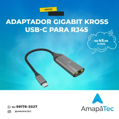 Adaptador Gigabit Kross Usb-c Para Rj45