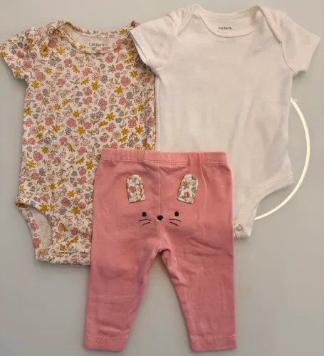 Conjunto longo bebê 3 peças Carters