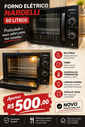 Forno Elétrico 60 litros (GRANDE)
