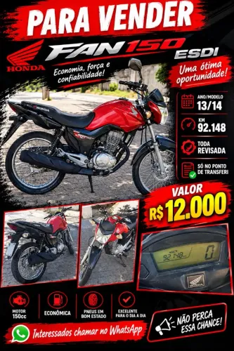 Moto fan 150 esdi 2014