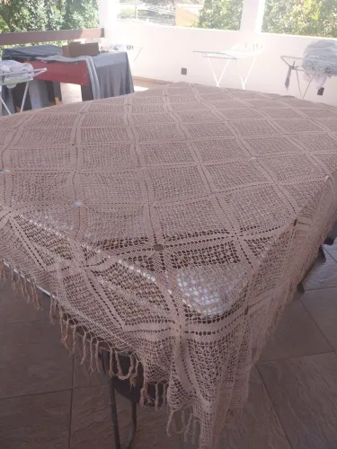Colcha de croche feita a mão para cama casal
