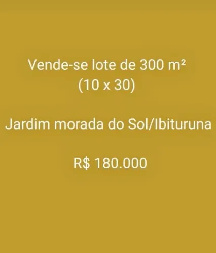 Lote à venda no Jardim Morada do Sol / Ibituruna