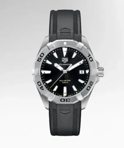 Relógio Tag Aquaracer. 41 mm pulseira de borracha WBD1110.FT8021