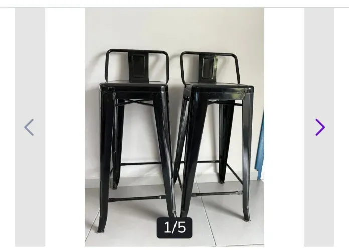 Banquetas de metal