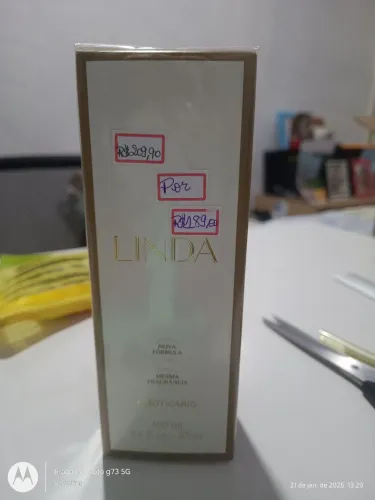 Perfume linda de boticário. R$ 209,90 por R$ 189,00.