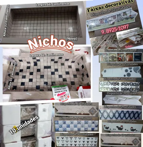 Nichos e Faixas decorativas estilo retrô para decoração (novo)