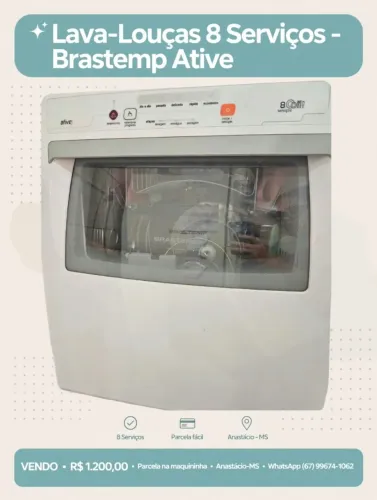 Lava louças 8 serviços Brastemp Ative