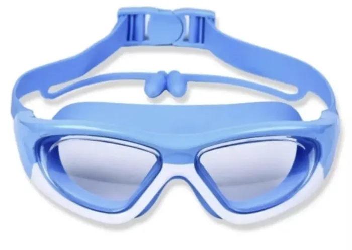 Par de óculos de natação infantil azul com feche diferenciado 