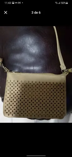 Bolsa bege e preta 