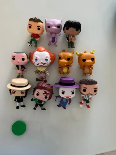 Lote 11 Bonecos Funko Pop Pokemon Demon Slayer CR7 Messi