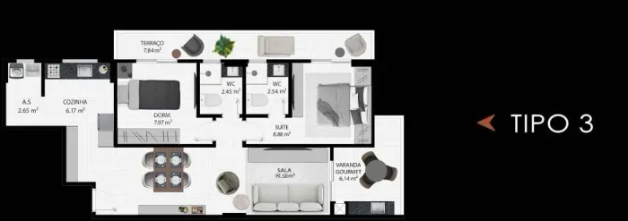 Apartamento com 2 dormitórios à venda, 72 m² por R$ 510.300,00 - Guilhermina - Praia Grand