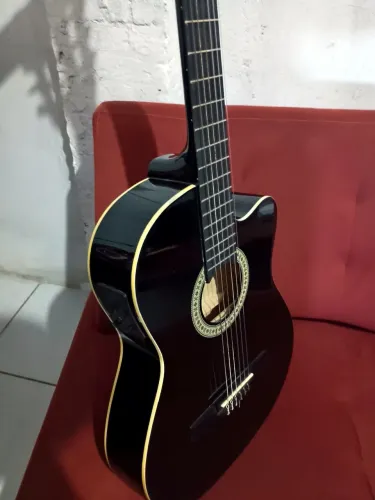 Violão Eletroacústico Náilon Giannini Star NF-14 CEQ Black