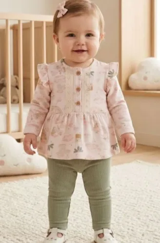 Conjunto bata e legging canelada Kiki Xodó 