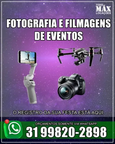 Gravação e Filmagens de pequenos eventos em geral