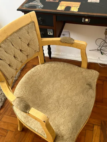 Cadeira elegante com estofado