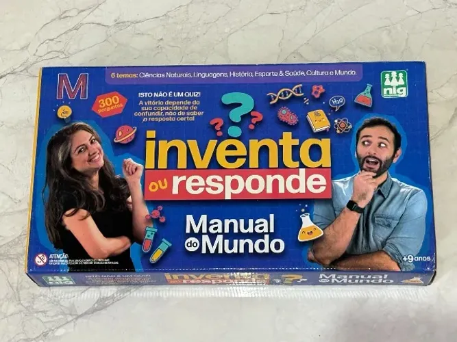 Jogo Inventa ou Responde - Manual do Mundo (NIG) 300 Perguntas - Novo Lacrado