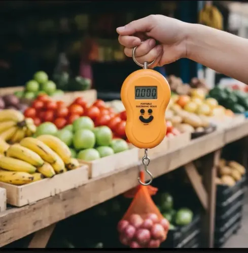 Balança Digital de Mão Portátil com Gancho para Bagagem até 50kg