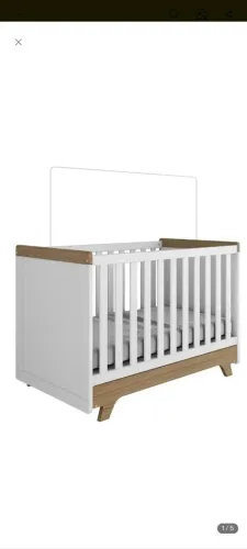 Berço Minicama Retrô Peroba Americano + Colchão Ortobom Baby Light com Capa Protetora