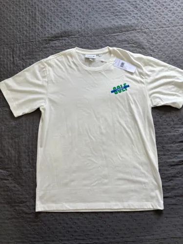 Camiseta Lacoste Masculina Lisa com Estampa Golf no Peito Branco