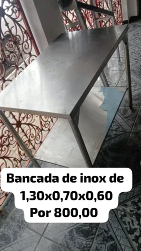 Bancada de inox para cozinha