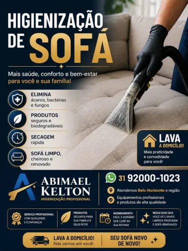 Higienização de Sofá, poltrona e estofados