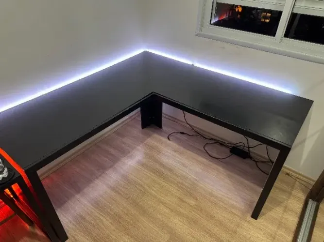 Mesa em L para escritório 1,58 m x 1,58 m
