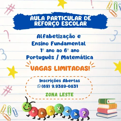 Aula Particular de Reforço Escolar 