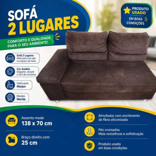 Sofá 2 Lugares Usado