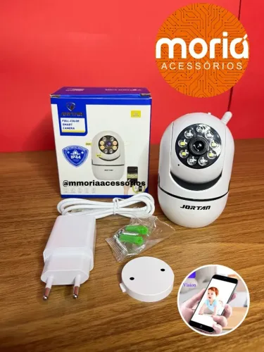 Câmera de Segurança Baba Eletrônica Ip Wi-Fi Giratória Panorâmica Visão Noturna Audio etc