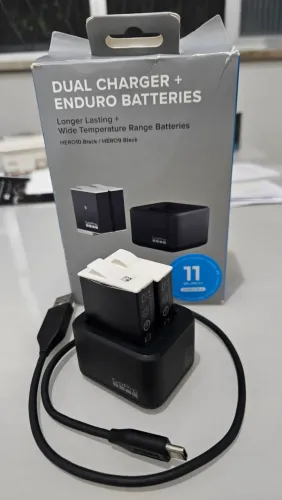 Carregador original Gopro Hero 9,10,11 enduro
