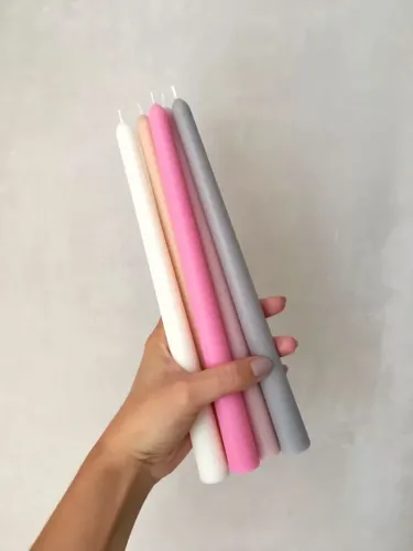Velas Palito 27cm Artesanal Decorativa Para Casamento Festa Decoração Mesa