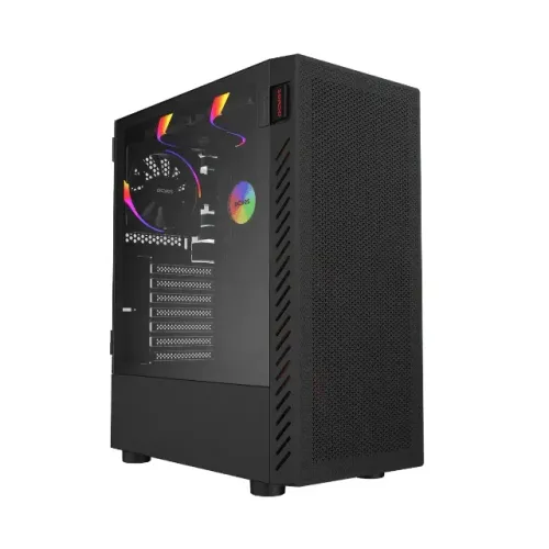 Gabinete Gamer Bolter Black Vulcan Vidro Lateral PCYes S/ Fans-Loja Fs
