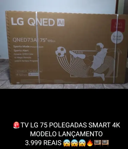 TV LG 4k SMART 75 POLEGADAS LACRADA 1 ANO DE GARANTIA