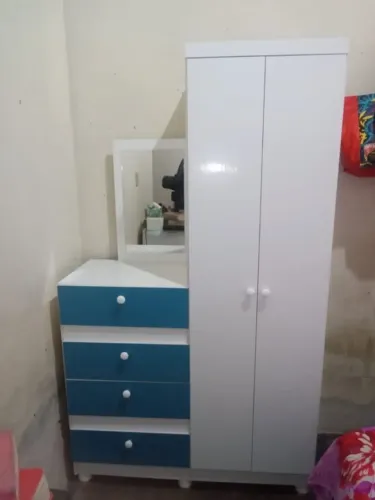 Roupeiro comoda em mdf cores diversas - Montagem Gratuita - Barateiro virtual