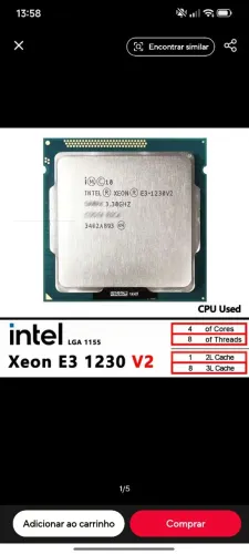 Processador xeon 1230v2